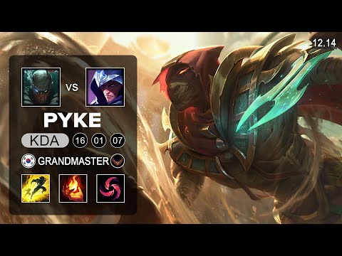 Pyke vs Talon Mid - KR Grandmaster - Patch 12.14 Season 12