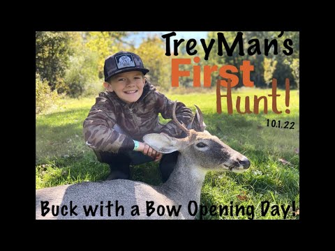 TreyMan has success on FIRST EVER hunt! Opening Day Bow Season 2022!