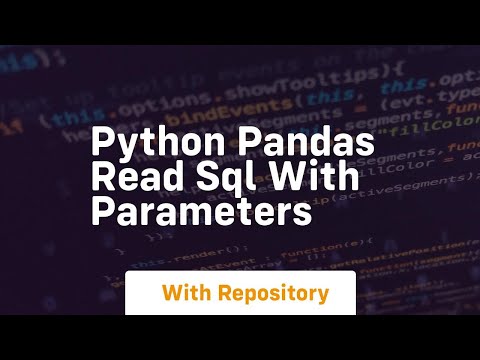 Python Pandas Read Sql With Parameters