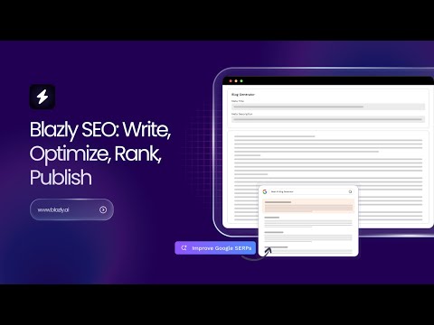 Blazly SEO: One AI That Plans, Writes, Optimizes & Publishes Blogs for You