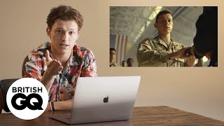 Tom Holland reacts to Cherry: 'I dislocated my ankle during filming’ | British GQ video
