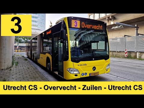 U-OV lijn 3: Ringlijn CS - Overvecht - Zuilen - CS | Qbuzz 4130 | 2024