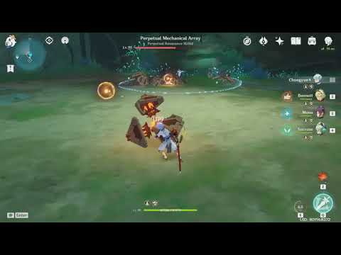 Triple Crowned Chongyun Main DPS with Redhorn Stonethresher R0 Damage Test(Genshin Impact)