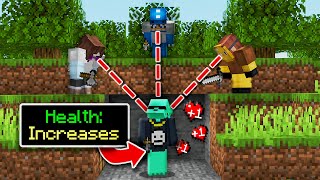 Minecraft Manhunt But, Hunters Looking Increases My Health