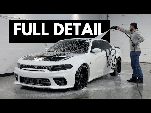 Hellcat full detail wash- Dodge charger engine wash, rims detail, exterior&interior cleaning.