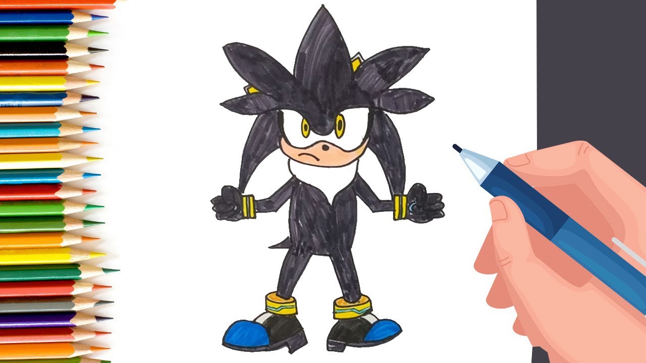 How to draw silver sonic the hedgehog #shorts