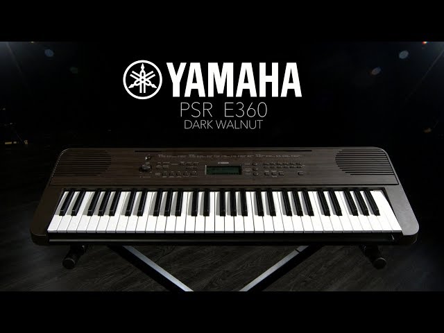 Yamaha PSR-E360 - тёмный орех