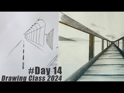 Perspective Drawing for Beginners | Drawing Class - 2024 | Day 14 | One Point Perspective #Drawing