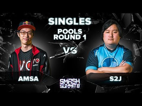 aMSa vs S2J - Melee Singles: Pools Round 1 - Smash Summit 8 | Yoshi vs Captain Falco