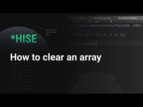 How to clear an array