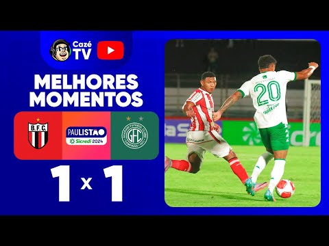 Gols e lances de Botafogo-SP x Guarani