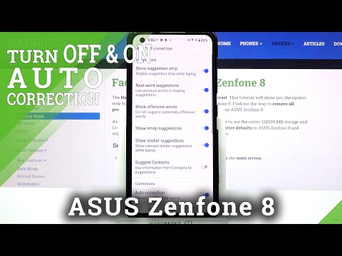 How to Access Text Correction Options in ASUS Zenfone 8 - Find Keyboard Typing Features