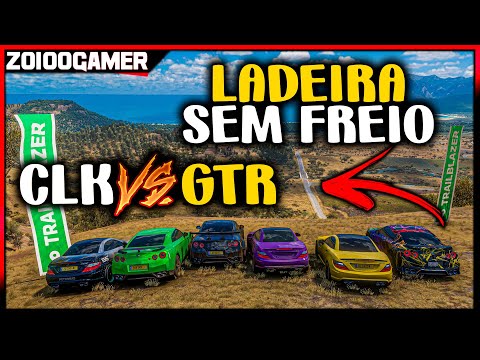 THE MOST OPPOSITE IN DOWNHILL WITHOUT BRAKES - CLK VS GT-R - FORZA HORIZON 5