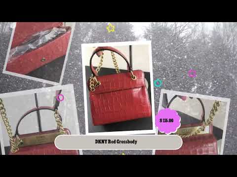 Bolsa a tiracolo vermelha DKNY