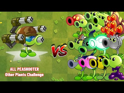 Every PEASHOOTER & Other Plants Vs 7 Brickhead Zombie  - PvZ 2 Challenge