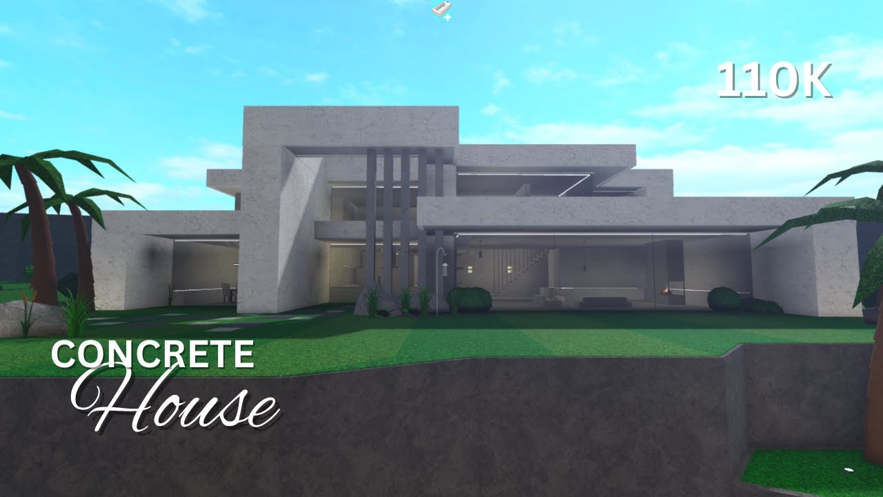 BLOXBURG | Concrete House 110K | Speedbuild | Welcome To Bloxburg | ROBLOX