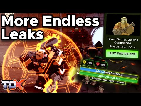 TDX Endless Mode More Leaks #29 (100 Waves, Shield Ability, Free Skin) - Tower Defense X Roblox