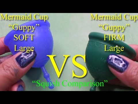Mermaid "Guppy" Cup Soft and Firm LARGE - Menstrual Cup Squish