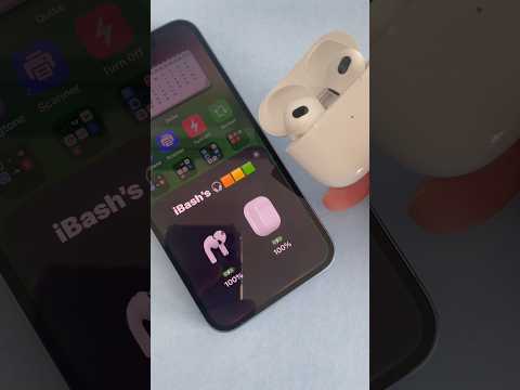 Just tap to check battery status 🪫🔋 #airpods #airpodspro #iphone #airpodspro2
