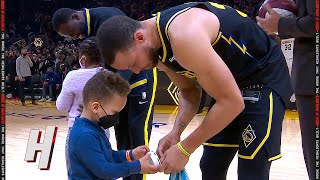The warriors receive their all star rings from their kids