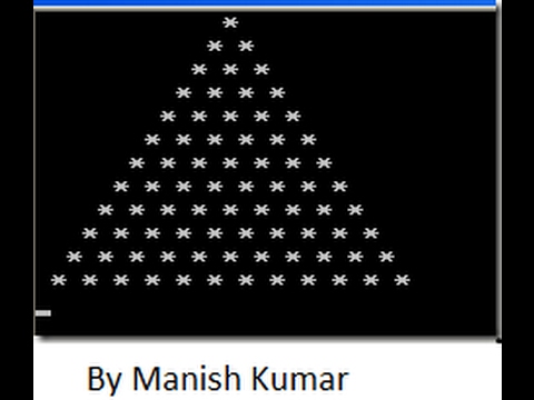 C program to print pattern of pyramid-C programming tutorial-18