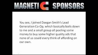 preview picture of video 'Daegan Smith Co-OP Testimonial by Dave Gardner of MagneticSponsors.com'