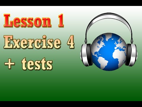 Russian for Beginners - Lesson 1/Exercise 4 + tests. Beginner's Russian
