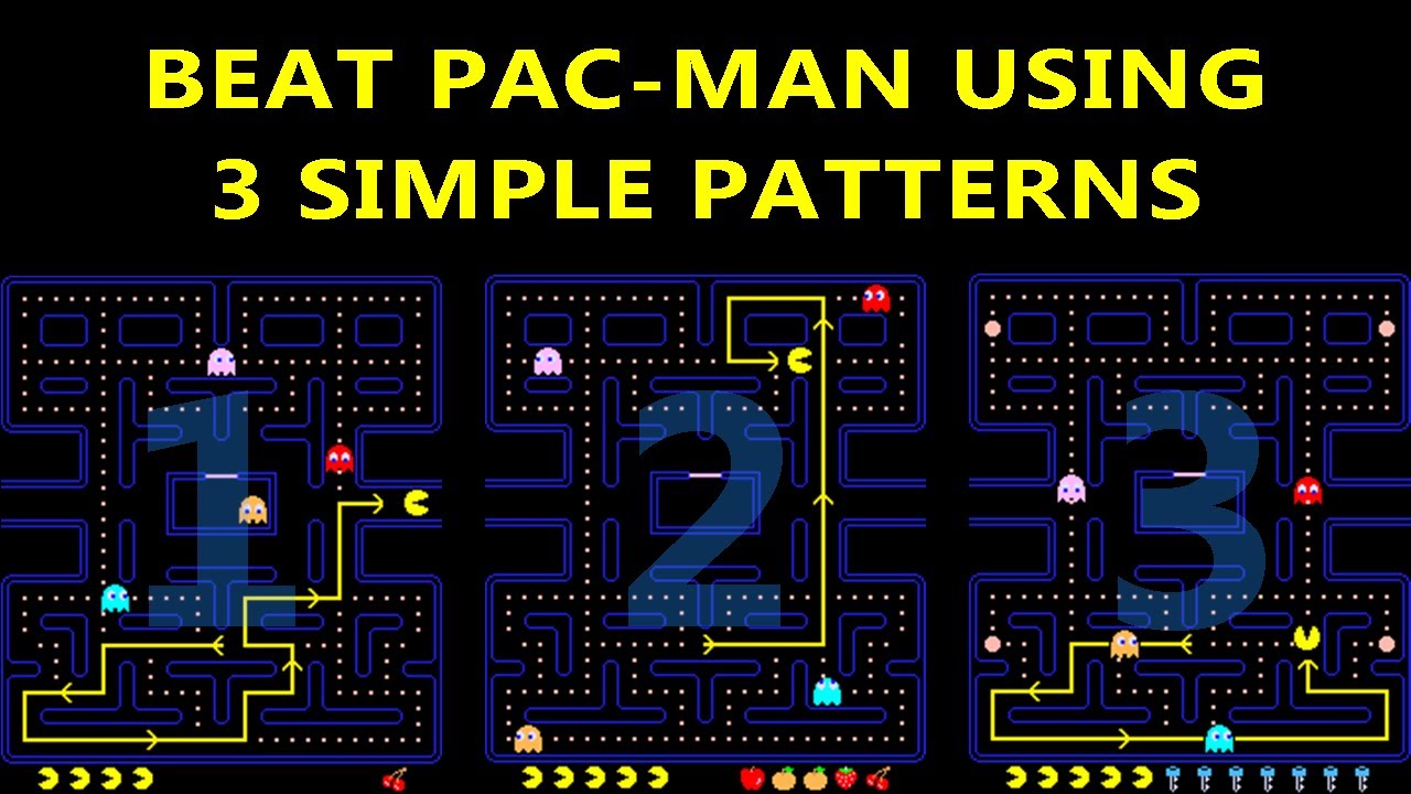 Beat Pac-Man using 3 simple patterns