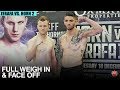 INTENSE FACE OFF- MICHAEL ZERAFA VS JEFF HORN 2 - FULL WEIGH IN & FACE OFF VIDEO
