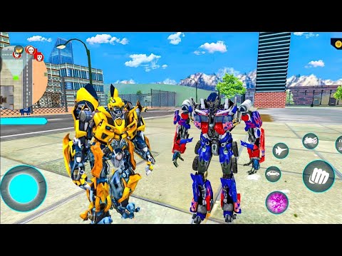 Multiple Robot Jet Car Bike Transformation Game 2020 Bumblebee and Optimus Prime - Android Gameplay
