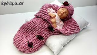 Download lagu Easy Crochet Baby Cocoon with Hat | Serenity Sleep Sack | Bag O Day Crochet Tutorial #618 mp3
