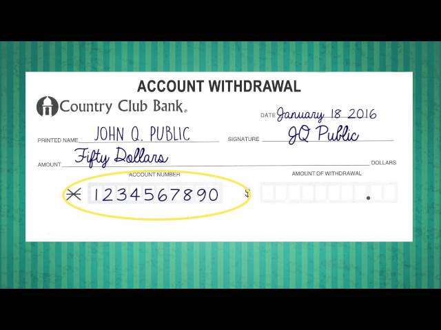 How To Fill Out A Withdrawal Slip Td Bank