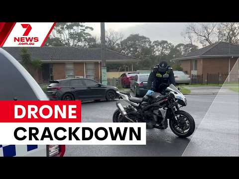 Police deploy drones to catch trail bike hoons | 7NEWS