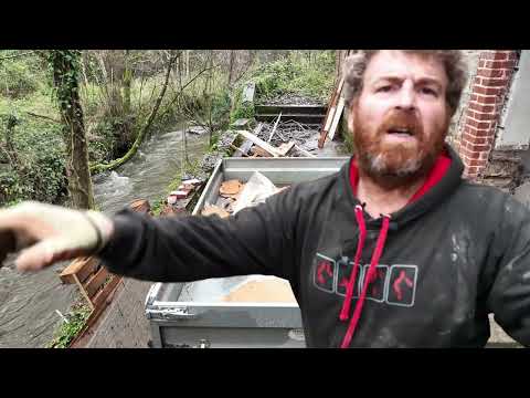 No.28 The big clear up after the demolition of the bedroom walls at the abandoned mill