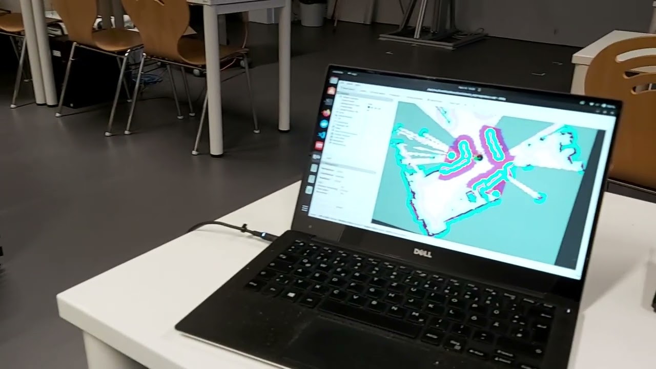 TurtleBot 4 autonomous navigation experiment executing SLAM mapping