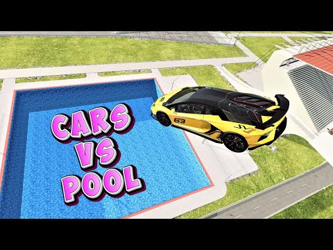 High Speed Jumping Cars vs Swiming Pool vs Broken Bridge vs Big Ramps | BeamNG Drive