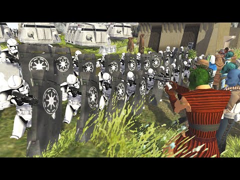 Clone RIOT TROOPERS Hold City Street Defense! - Men of War: Star Wars Mod