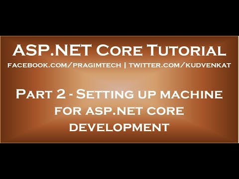 Setting up machine for asp net core development