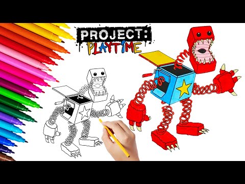 Boxy Boo Project: Playtime [ Poppy Playtime ] Coloring Pages , Drawing  And Coloring Boxy Boo