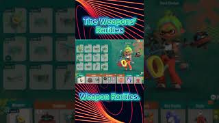 The weapons and its rarities for Splatoon Raiders #splatoonraiders