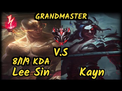 SevenArmy (LEE SIN) vs KAYN - 8/1/9 KDA JUNGLE GAMEPLAY - EUW Ranked GRANDMASTER v9.6