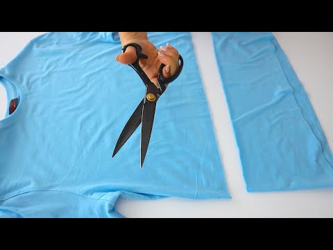 I saw how a Spanish woman turns cheap T-shirts into expensive blouses and started doing it too