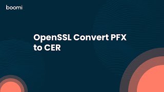 OpenSSL Convert PFX to CER