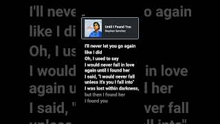 Download lagu Until I Found You - Stephen Sanchez || lyrics #lyrics #music mp3 Download lagu Until I Found You - Stephen Sanchez || lyrics #lyrics #music mp3