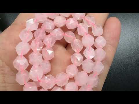 Рожевий кварц зіркова огранка 8мм