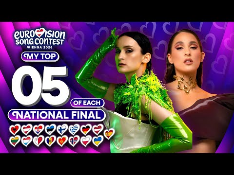 Eurovision 2026 | My Top 5 of Each National Final (So Far)