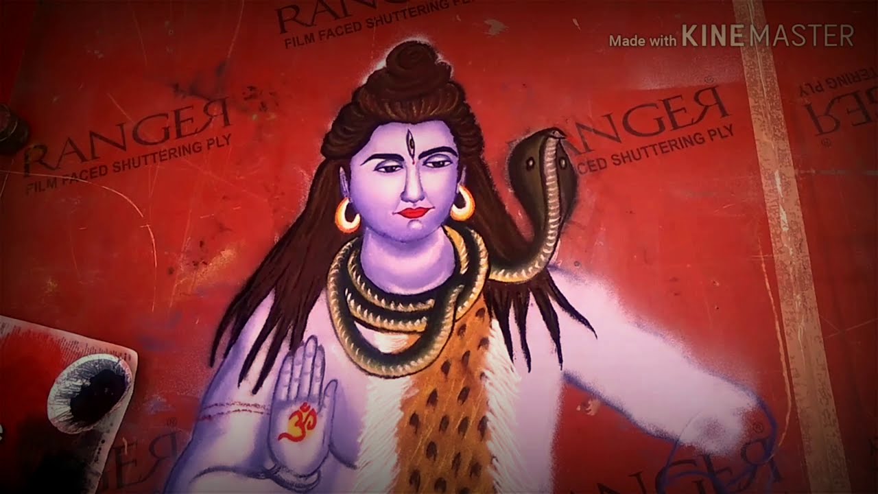 lord shiva portrait rangoli design by rajshri bhagwat