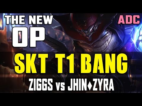 SKT T1 Bang Ziggs vs Jhin & Zyra Bot Lane KR S7 Ranked VoD #8