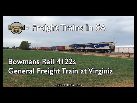 Bowmans Rail 4122s General Freight Train at Virginia 26/7/18
