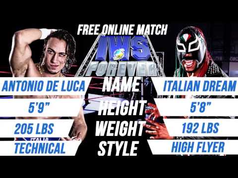 IWS FOREVER WRESTLING - The Italian Dream Vs Antonio DeLuca - Italian Pro wrestling Live Match